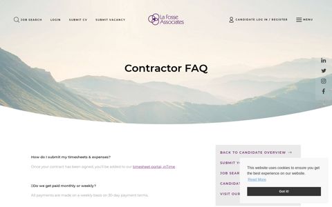Contractor FAQ · La Fosse