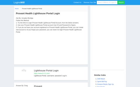 Provant Health Lighthouse Portal Login - LoginWill