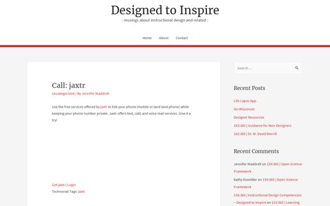 Call: jaxtr – Designed to Inspire