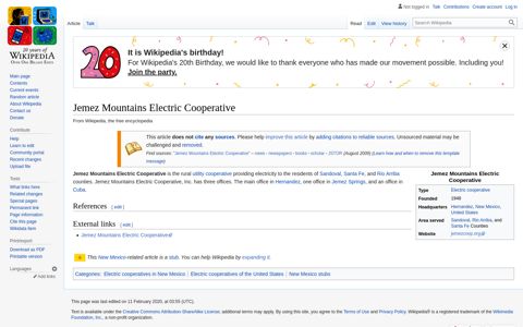 Jemez Mountains Electric Cooperative - Wikipedia