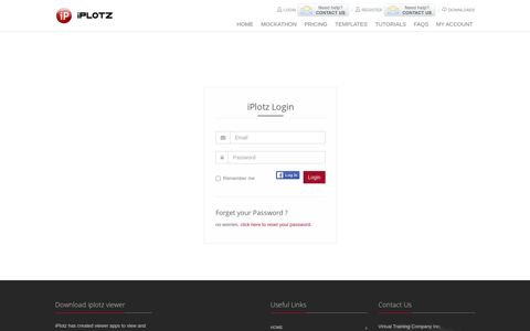 iPlotz Login - iPlotz: wireframing, mockups and prototyping for ...