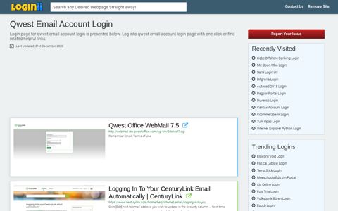 Qwest Email Account Login - Loginii.com