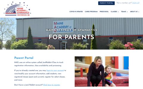 Parent Portal | Maine Academy of Gymnastics