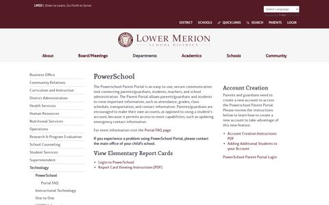 PowerSchool - Lower Merion School District