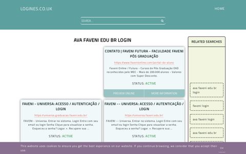 ava faveni edu br login - General Information about Login