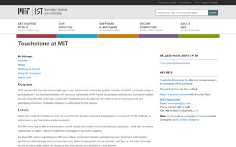 Touchstone at MIT | Information Systems & Technology