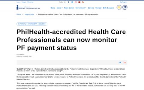 PhilHealth-accredited Health Care Professionals can now ...