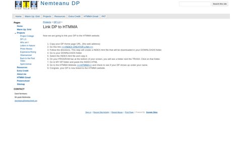 Link DP to HTMMA - Nemteanu DP - Google Sites