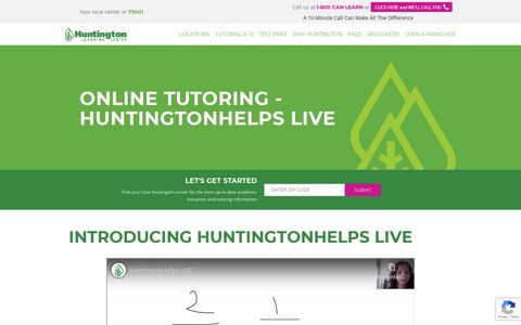 Online Learning: HuntingtonHelps LIVE | Huntington Learning ...