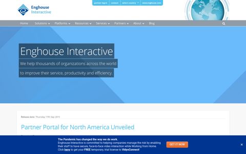 Partner Portal for North America Unveiled - Enghouse Interactive