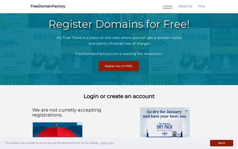 FreeDomainFactory – Register Domains for Free!