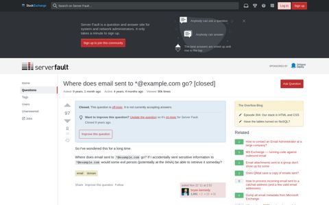 Where does email sent to *@example.com go? - Server Fault