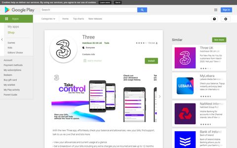 Three - Apps on Google Play