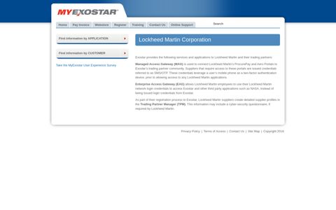 Lockheed Martin Corporation - MyExostar