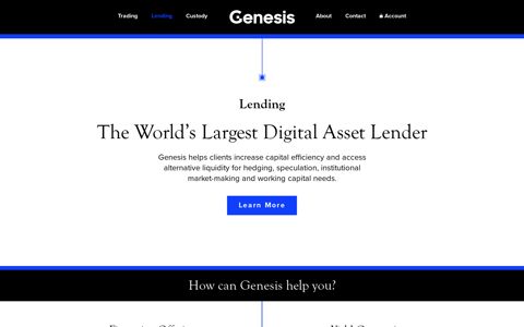 Lending - Genesis Global Trading