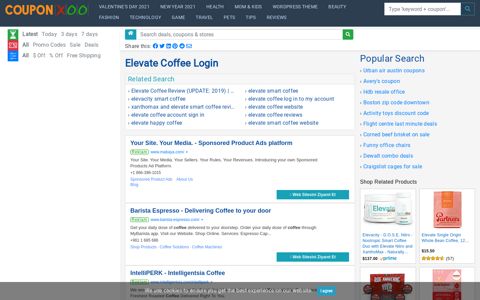 Elevate Coffee Login - 12/2020 - Couponxoo.com