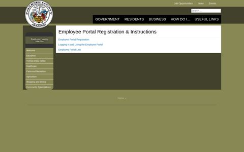 Employee Portal Registration & Instructions - Faulkner County