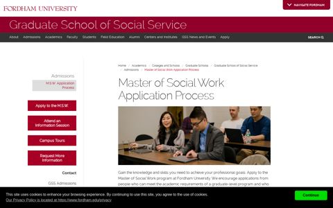 Master of Social Work Application Process - Fordham University