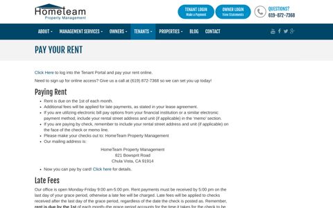 Pay Your Rent - Hometeam Property Management