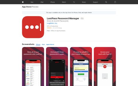 ‎LastPass Password Manager on the App Store