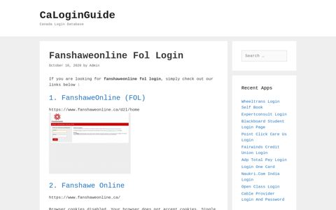 Fanshaweonline Fol Login - CaLoginGuide