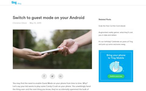 Guest mode enabling and disabling on your Android phone