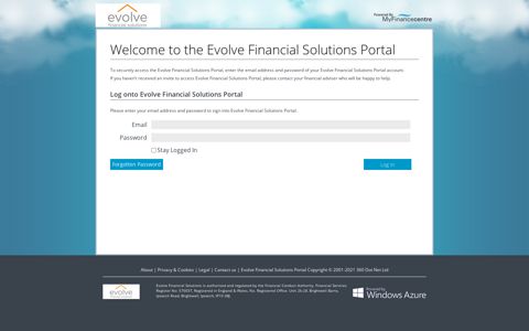 Evolve Financial Solutions Portal : Please sign in
