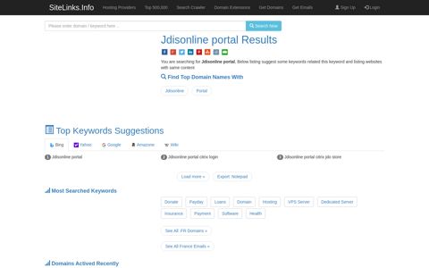 Jdisonline portal Results For Websites Listing - SiteLinks.Info