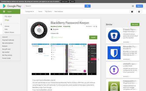 BlackBerry Password Keeper - Apps on Google Play