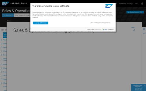 Sales & Operations Planning (LO-LIS-PLN) - SAP Help Portal
