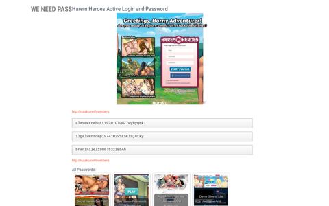 Harem Heroes Active Login and Password – We Need Pass