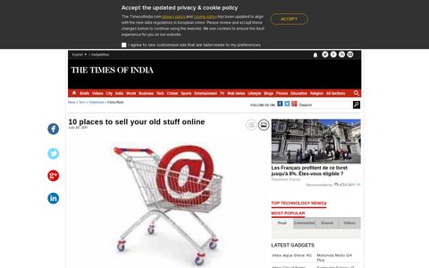 10 places to sell your old stuff online- The Times of India