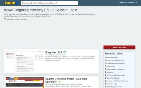 Www Galgotiasuniversity Edu In Student Login - Loginii.com