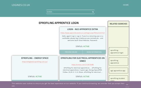 eprofiling apprentice login - General Information about Login