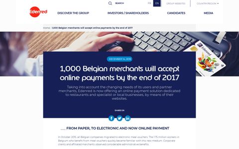 1000 Belgian merchants will accept online ... - Edenred.com
