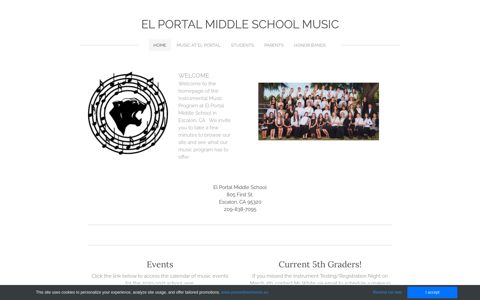 El Portal Middle School Music - Home