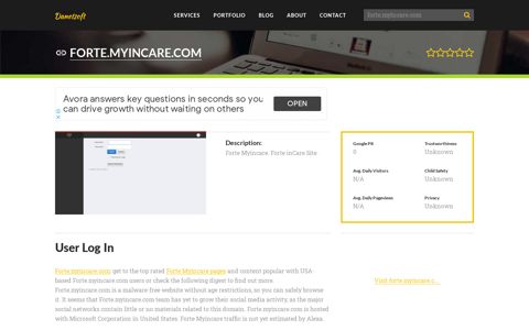 Welcome to Forte.myincare.com - User Log In