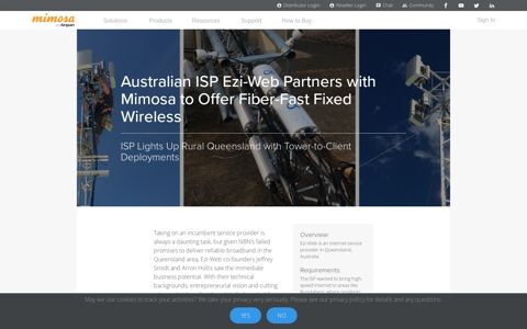Australian ISP Ezi-Web Partners with Mimosa to Offer Fiber ...