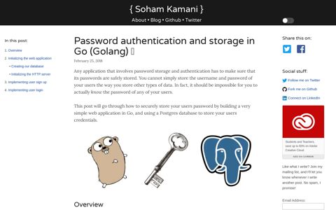 Password authentication and storage in Go (Golang ...