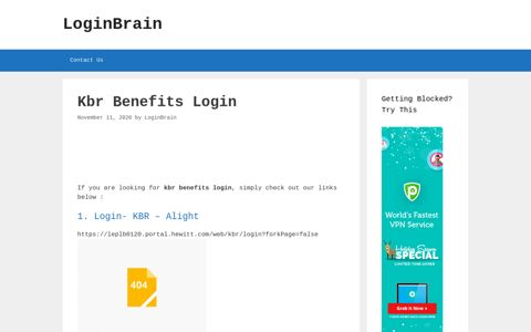 Kbr Benefits Login- Kbr - Alight - LoginBrain