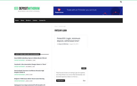 fintechfx login - Online brokers reviews and ratings