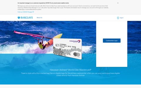 Hawaiian Airlines ® World Elite Mastercard - Barclays
