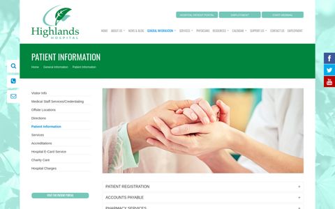 Highlands Hospital » Patient Information