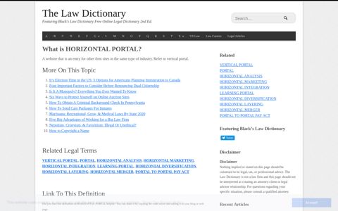 What is HORIZONTAL PORTAL? definition of HORIZONTAL ...