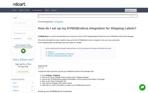 How do I set up my DYMO|Endicia integration for Shipping ...