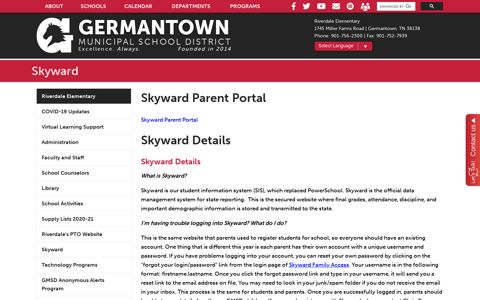 Skyward - Germantown Municipal School District