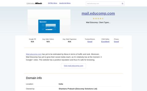 Mail.educomp.com website.