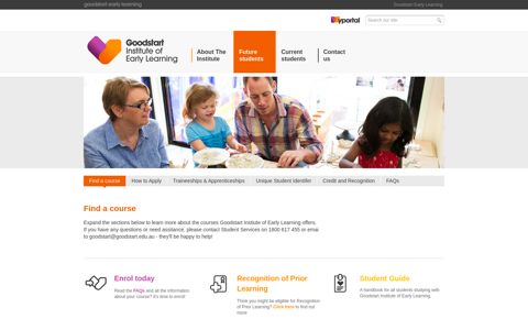 Find a course - Goodstart institute of early learning