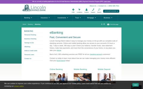 Online eBanking, Mobile Banking & More | Lincoln Savings ...