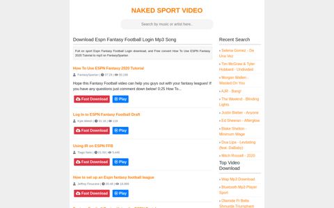 Espn Fantasy Football Login (10.28 MB) full on sport [07:29 ...